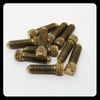 10 ANTIQUE BRASS CONTACT SCREW M5 - SHORT