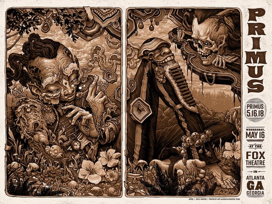 Image of PRIMUS May 16, Fox Theatre at Atlanta Georgia Gig Poster