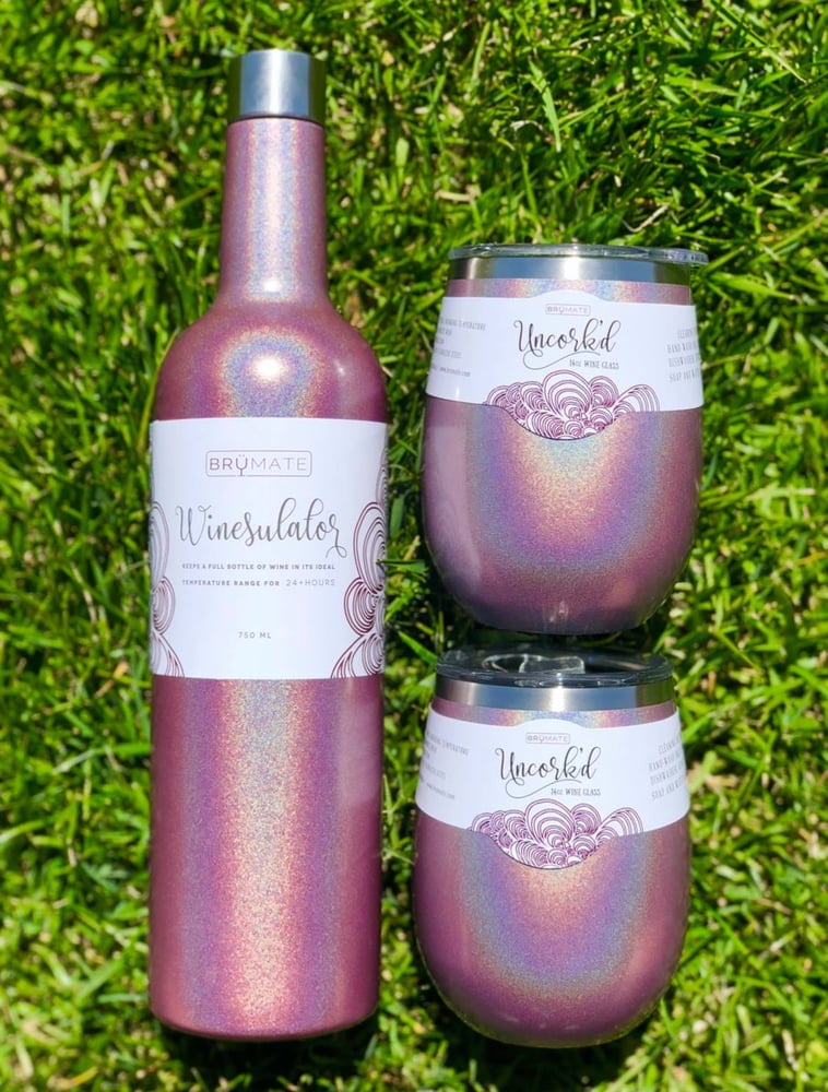 Image of LtD edition Glitter Winesulator and Wine Glass Set