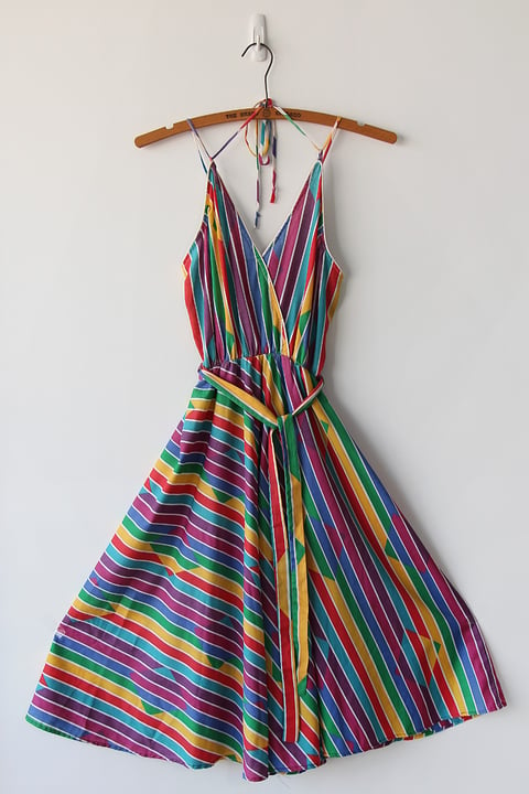 Image of SOLD Rainbows And Sunshine Vintage Sundress