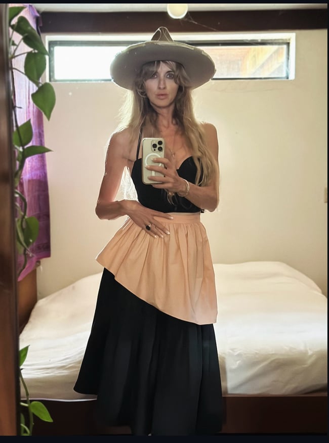 1970s Saint Laurent tiered cotton skirt