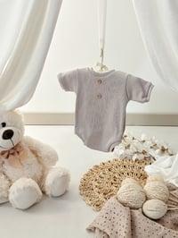 Image 1 of Photo prop | Newborn boys bodysuit for photosession Robbie| cold beige