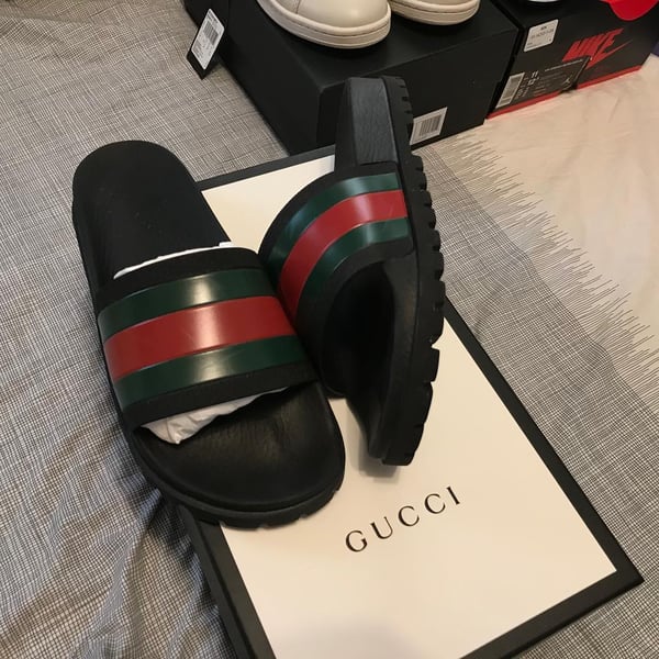 Image of Gucci web Slide Sandal