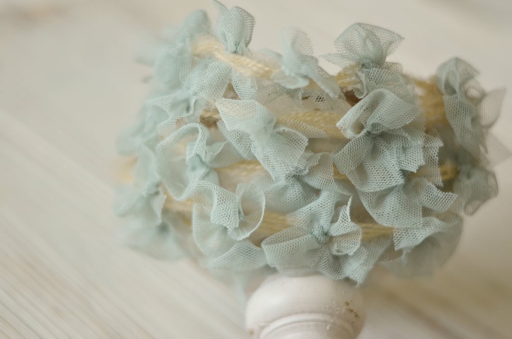 Image of Mint tulle bows headband