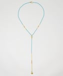 Plunge Paradise Gold and Turquoise Necklace