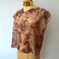 Image 1 of eco print silk tissue tee in rose
