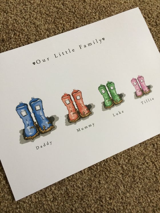 Image of Wellie Prints with Mud