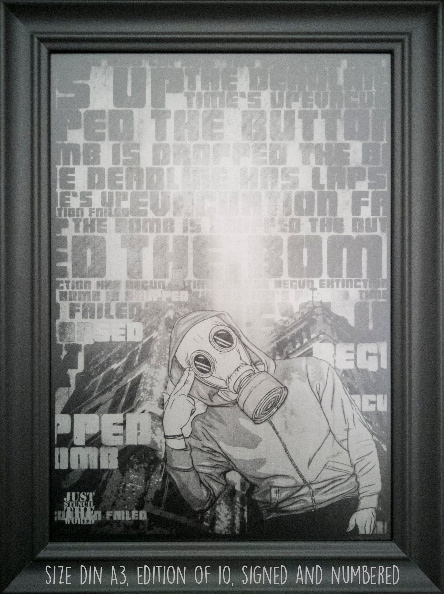 Image of Screen print "game over" silver limited