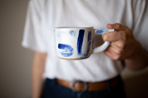 Image of Uuu Blue Beak Handle Mug