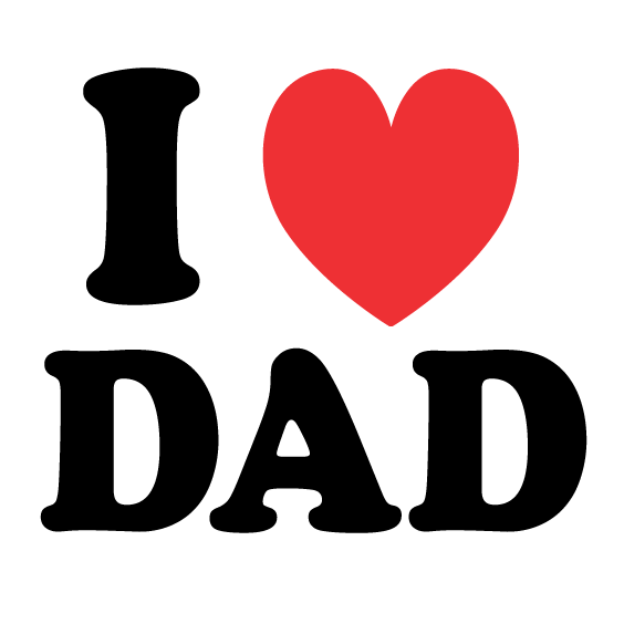 Image of I Heart DAD Sticker