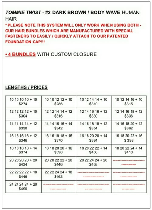 Image of "TT RAPID EXTENSION UNITS"-  #2 DARK BROWN: BUNDLES / FREE PART - CLOSURES 