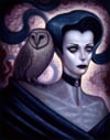 "Lilith and Her Owl Familiar" Canvas Giclee 11x14"