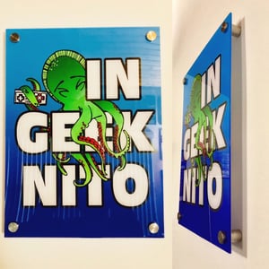 Image of Custom 12''x16'' Video Game System/Console Acrylic Sign with Wall Mounts