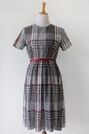 Image of SOLD Classic Plaid Grey Dress