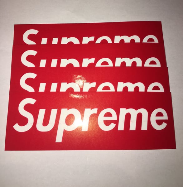 Image of supreme stickers x4