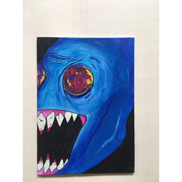 Image of Diavolo Art Original Painting 5x7