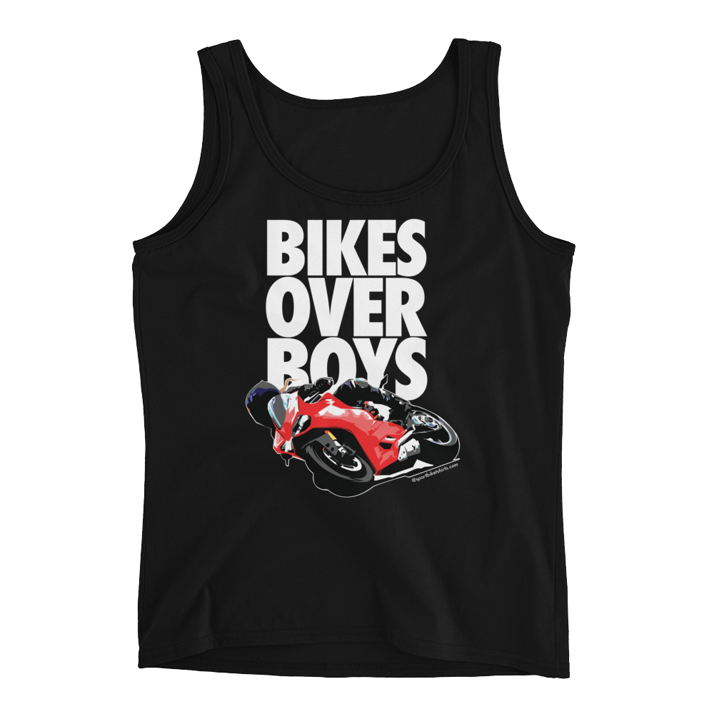 Bikes Over Boys - Women's Black Tank | SportBike T-Shirts Store