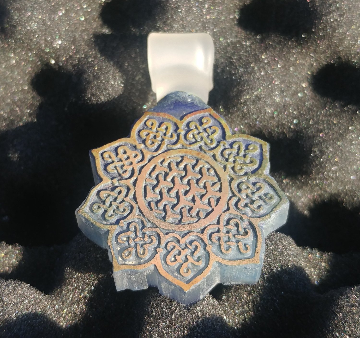 Image of Flower of Life sandblasted Pendant by Pakoh