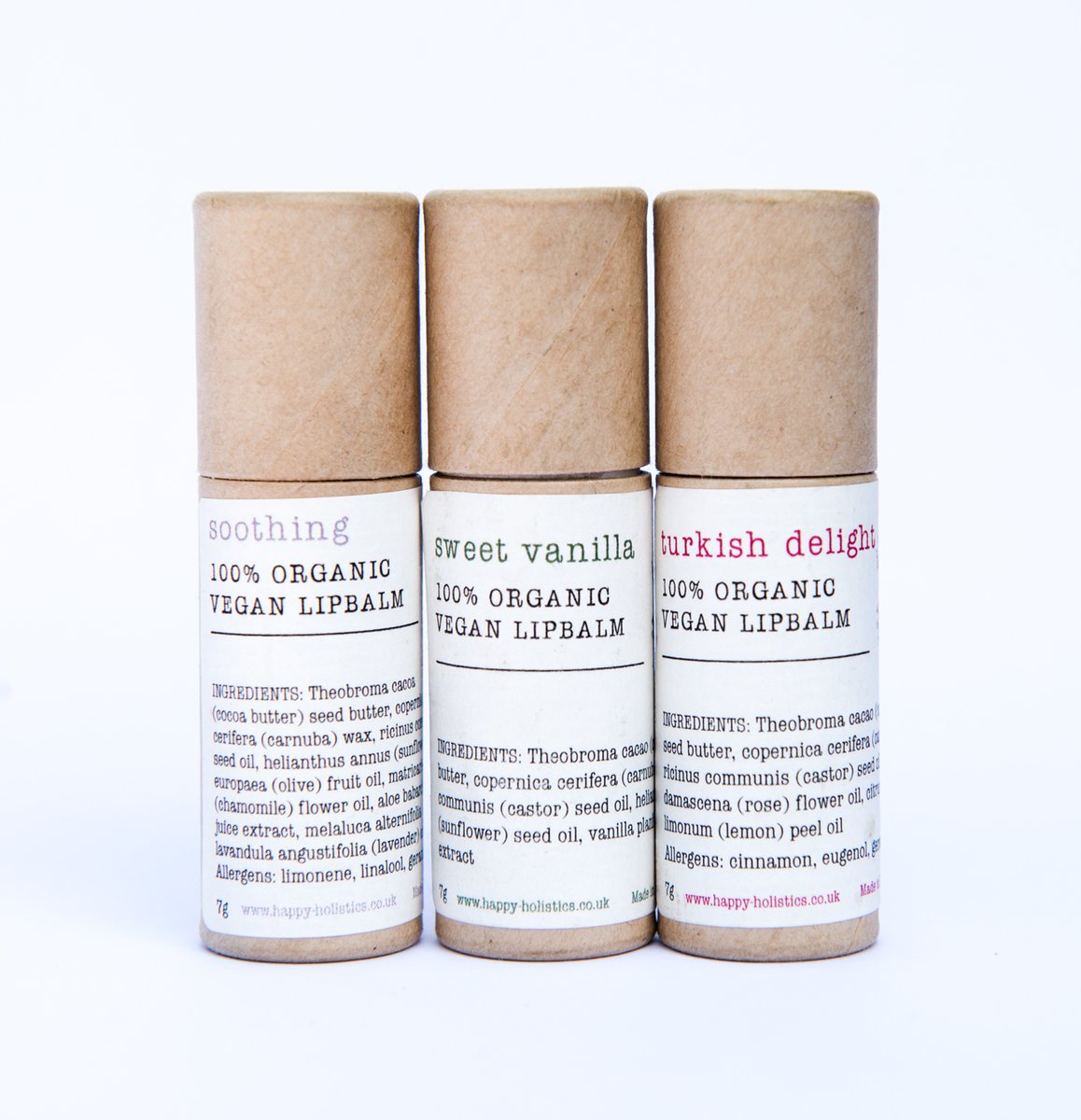 Vegan Lip Balm Trio | Gentle Citrus, Vanilla, and Cocoa Butter Vegan Lip Balm Trio | Gentle Citrus, Vanilla, and Cocoa Butter