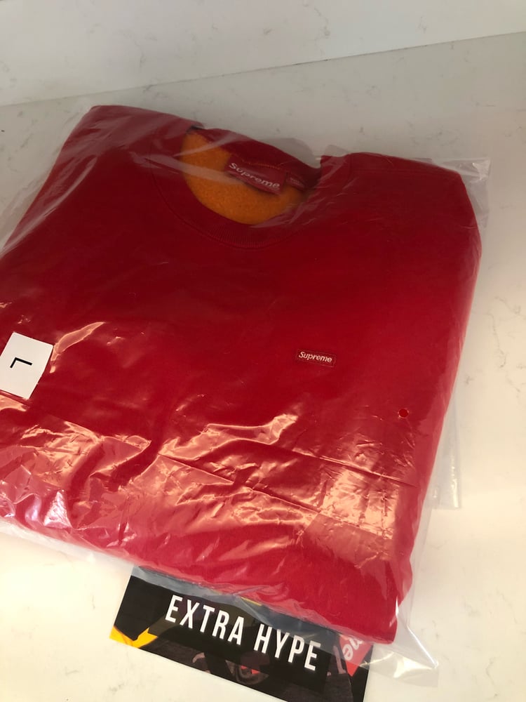 Image of Supreme Contrast Crewneck - Red