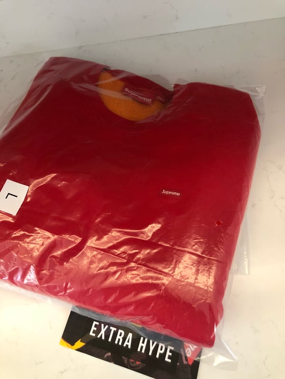 Image of Supreme Contrast Crewneck - Red