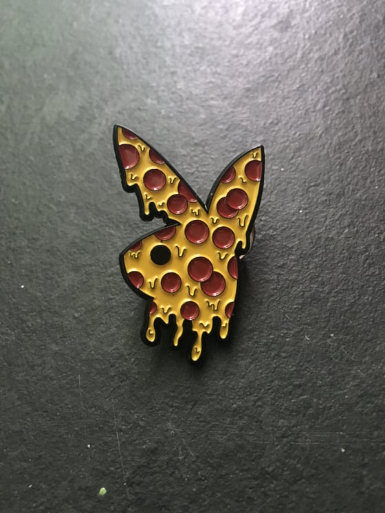 Image of Pizza Bunny Enamel Pin