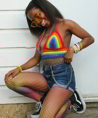 Image 1 of 🌈Coralia Rainbow Crochet top🌈