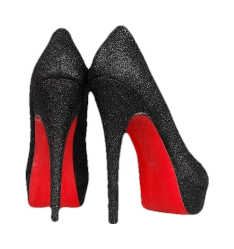 Christian Louboutin, Shoes, Black Red Bottoms Spiked Heels
