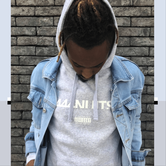 Image of HOODIE #444NUITS GRIS