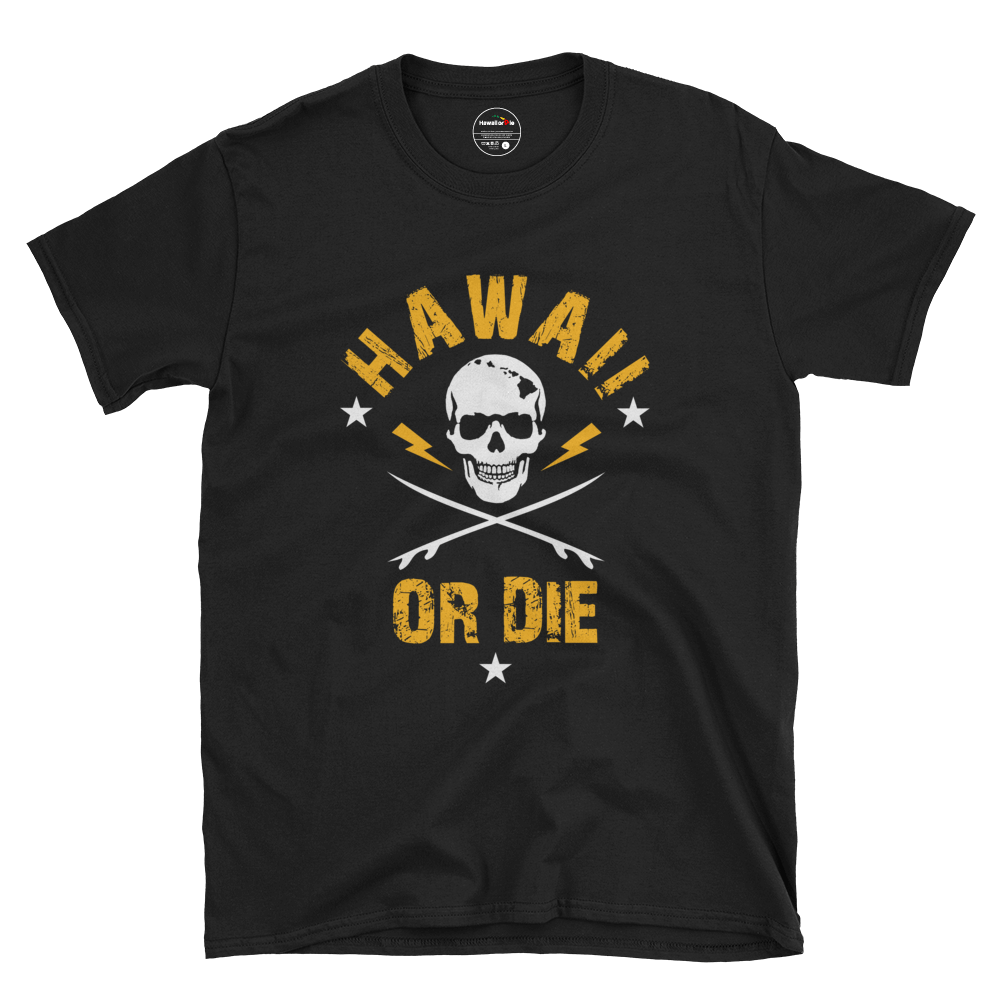 Image of Hawaii Or Die Electric Skull T-Shirt