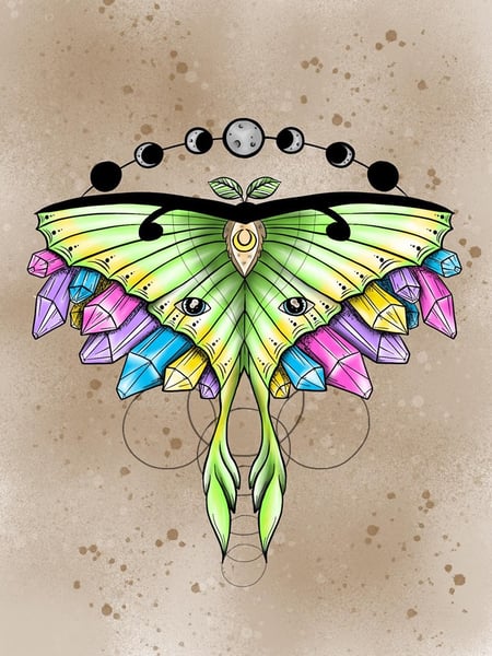 Image of 'Luna Moth' giclee print