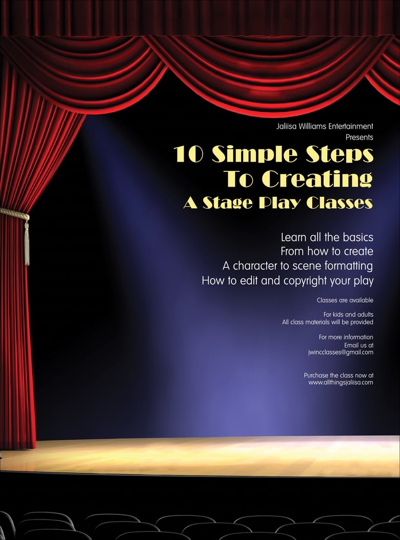 Image of 10 Simple Steps To Creating A Stage Play Class