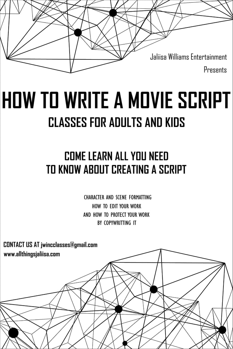 Image of How To Write A Movie Script/Screenplay Class