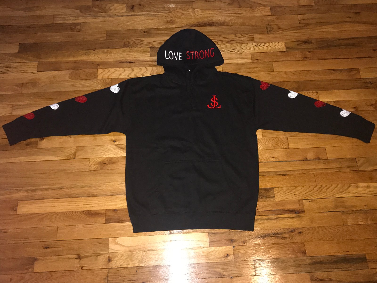black and red pullover hoodie