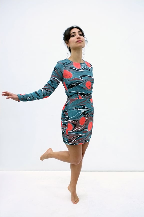 Image of MARBLE Mini - Blue/Scarlet (originally $298) Size 4 + 8