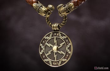Image of Odin's Shield - Leather Necklace
