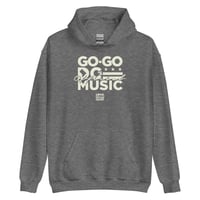 Image 1 of LOVE DC GOGO "GO-GO IS OFFICIAL MUSIC" Dark Gray Unisex Hoodie