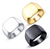 SOLID SQUARE SIGNET RING ~ 3 COLOURS