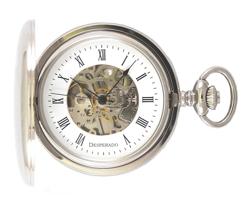 Image of Desperado 729W “Lincoln City” Wind Up Mechanical Pocket Watch