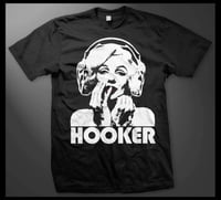 OFFICIAL - HOOKER LA - "MARILYN" UNISEX BLACK SHIRT