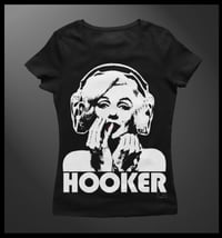 OFFICIAL HOOKER LA "MARILYN" WOMEN'S BLACK SHIRT