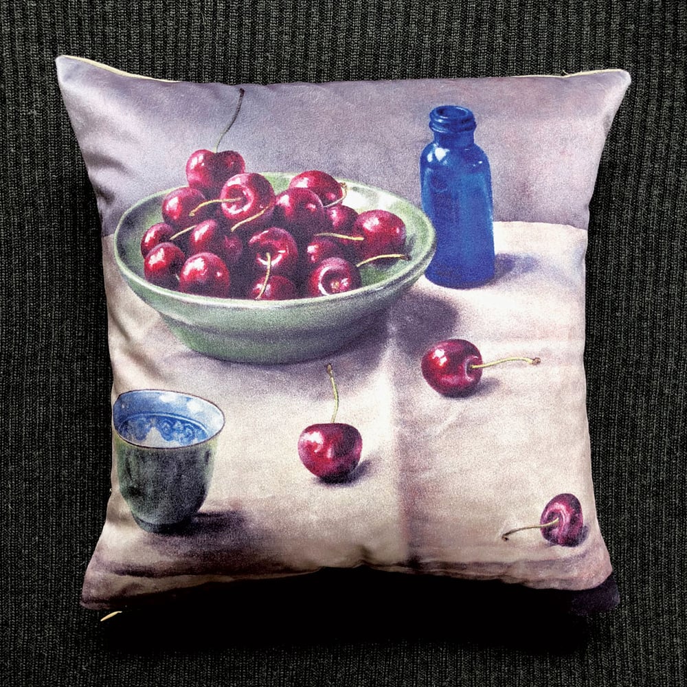 Image of Velvet Cherries Cushion
