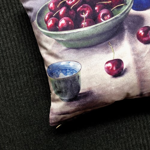 Image of Velvet Cherries Cushion