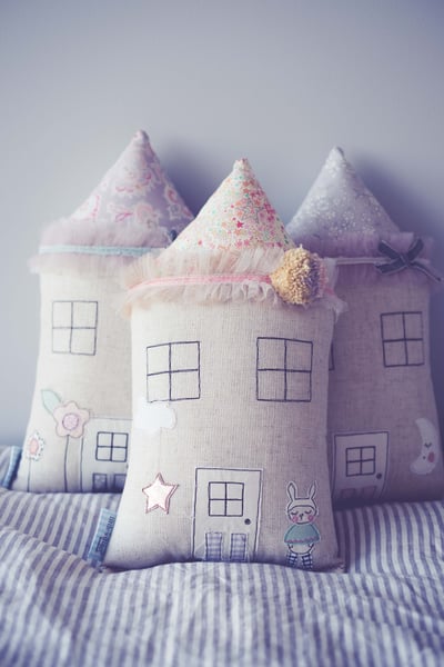 Image of PRE ORDER 'My bunny wears a cape' house cushion