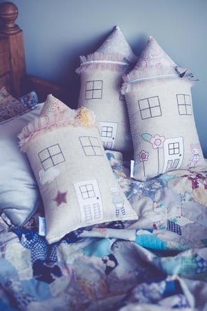 Image of PRE ORDER 'My bunny wears a cape' house cushion