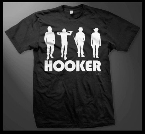 Image of OFFICIAL - HOOKER LA - "DROOGS" UNISEX BLACK SHIRT