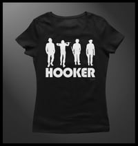 OFFICIAL - HOOKER LA - "DROOGS" WOMEN'S BLACK SHIRT