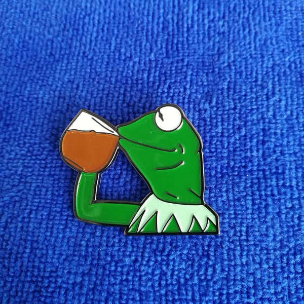 Image of Kermit Drinking Tee Pin