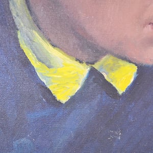 Image of 1930's, Oil Portrait, Girl with a Yellow Collar