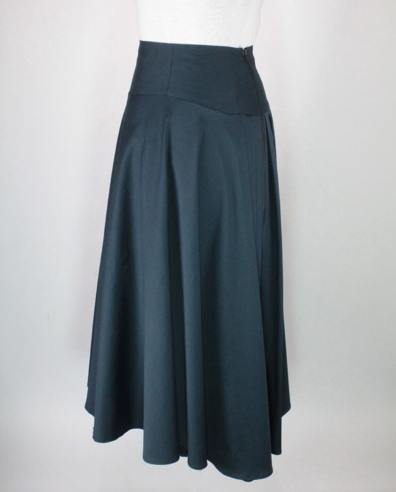 Image of POLISHED COTTON High Waist Suzanna Skirt